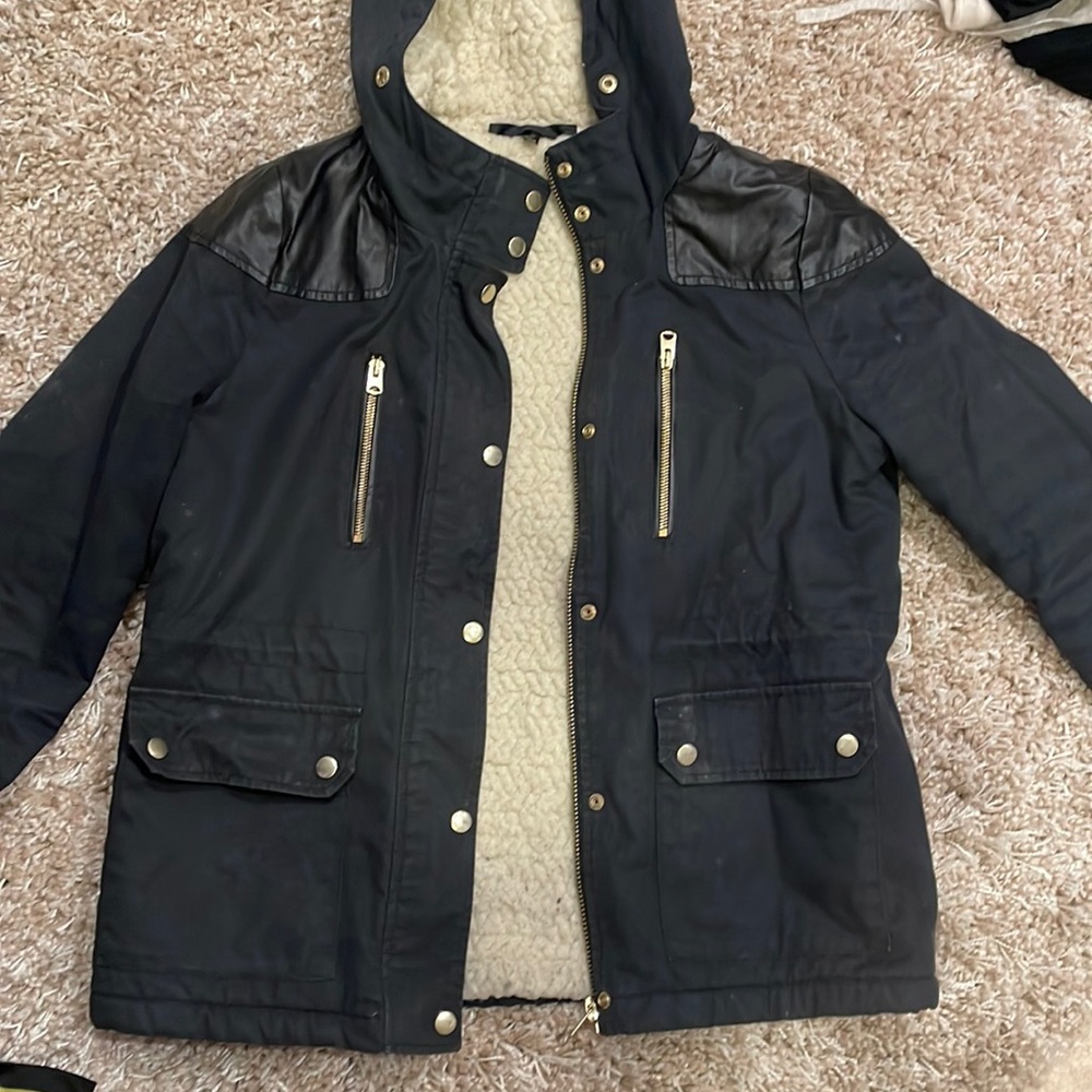 Sherpa lined jacket- top shop petite size 8